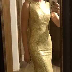 Gold Sequin Dress